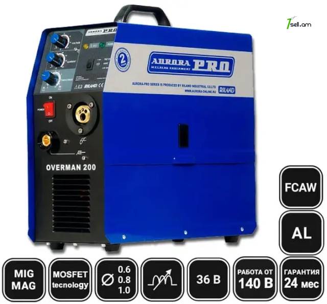 Инверторный сварочный полуавтомат AuroraPRO OVERMAN 200 (MOSFET)