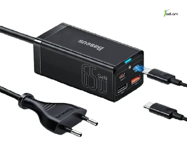 Baseus GaN3 Pro Сетевое зарядное устройство 2C + 2USB 65W * smartbox *