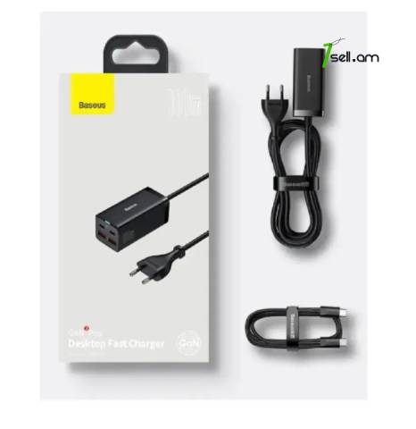 Baseus GaN3 Pro Сетевое зарядное устройство 2C + 2USB 65W * smartbox *