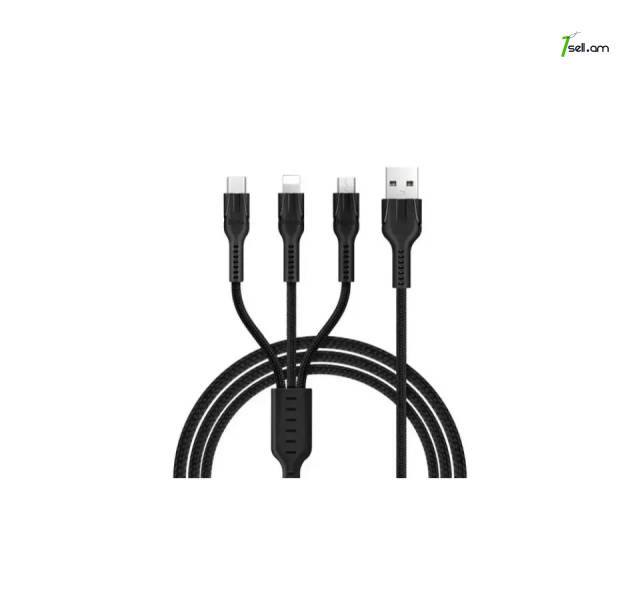 Зарядный Кабель 3 в 1 HOCO U31Lightning /Micro-USB/Type-C
