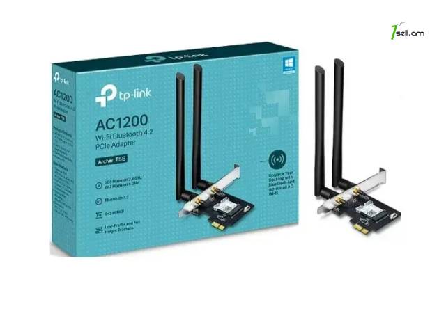 Համակարգչի ցանցային քարտ Wi-Fi + Bluetooth Dual-Band [2.4GHz-5GHz] adapter TP-LINK Archer T5E