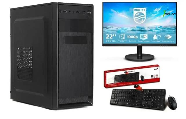OFFICE PC 7-սերնդի համակարգիչ Core i3 7100 / B150 / DDR4 16Gb RAM / M.2 NVMe 256Gb + Մոնիտոր 22 դյույմ Philips