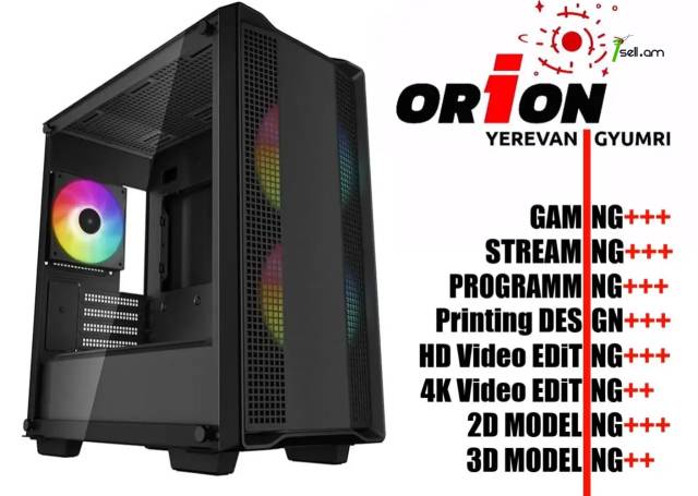 DESIGN-GAMING PC Ryzen 7 5800X / B550 / RTX 4060 8GB / DDR4 32Gb RAM / M.2 NVMe 1Tb SSD / Երաշխիքով