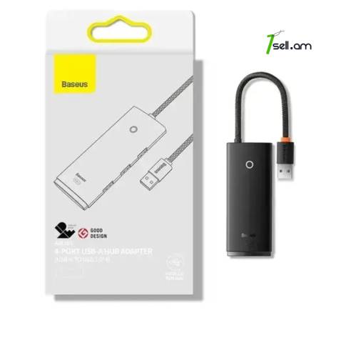 Хаб Baseus Lite Series 4-Port USB-A HUB Adapter (USB-A - USB 3.0 * 4) 1m