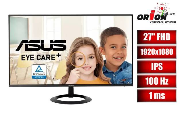Frameless Ultra-Slim IPS LED Monitor 24 inch ASUS VZ27EHF / մոնիտոր 27 դույմ FULL HD