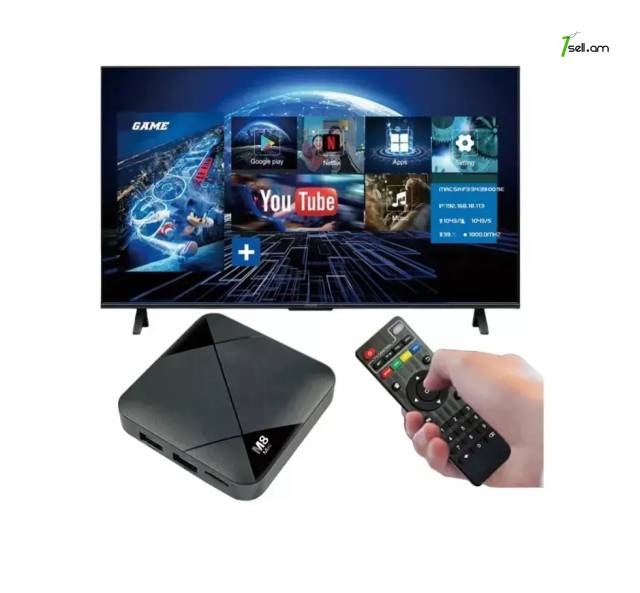 ТВ-приставка с ретро-играми M8 Mini 4k Ultra Hd Android TV 9.0 + игра