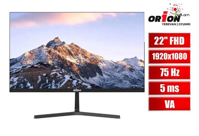 Frameless VA LED White Monitor 22 inch Dahua 22" LM22-B200S / մոնիտոր 22 դույմ FHD