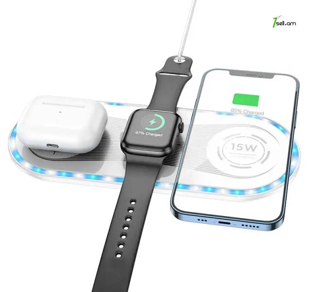 Беспроводное быстрое зарядное устройство BOROFONE BQ14 3 в 1 22,5 Вт * SMARTBOX *