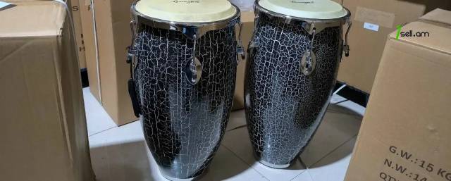 Թմբուկներ Conga Drums Black texture
