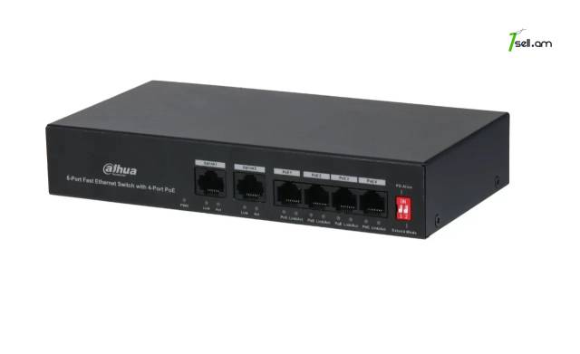 Ցանցային սվիչ Dahua DH-PFS3006-4ET-36 Wi-Fi switch անջատիչ 4 պորտ POE 10/100