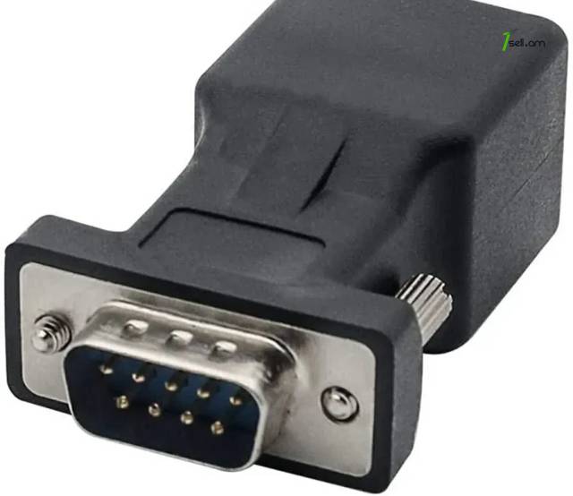 DB9 to RJ45 Serial Adapter (Female) to (Female) Ethernet Converter Compatible 9 Pin (Male) to (Female)