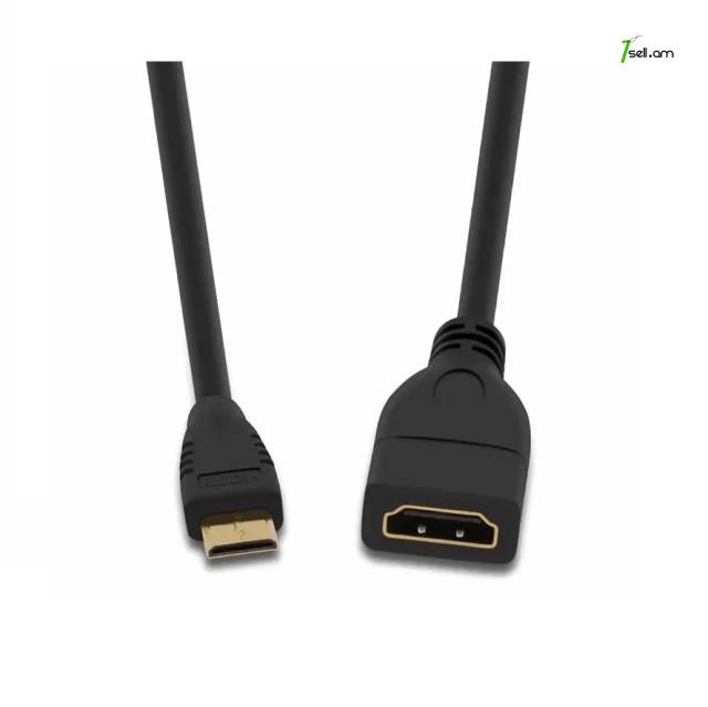 Mini HDMI to HDMI Female Adapter Kabel Converter 1080P 15CM