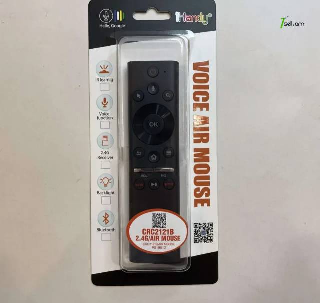 Universal SMART remoute Voice Air Mouse CRC2121B 2.4GHz обучаемый пульт голосовым управлением վահանակ