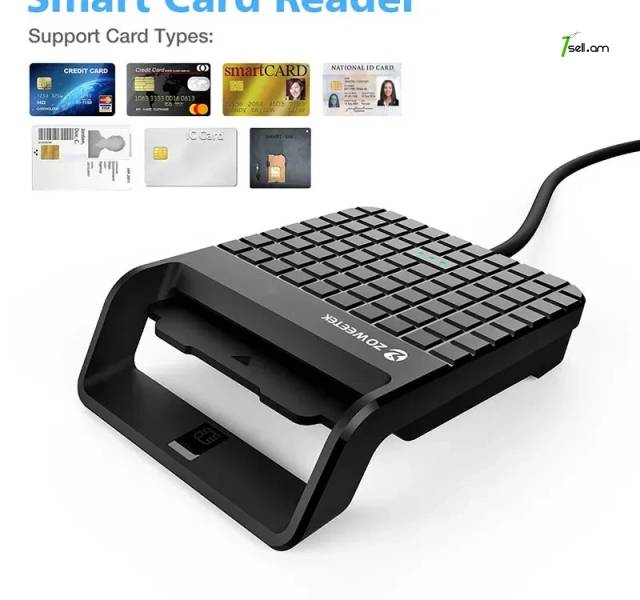 ID Smart Card Reader Zoweetek USB բանկային և սոցքարտ քարտ կարդացող սարք սմարտ