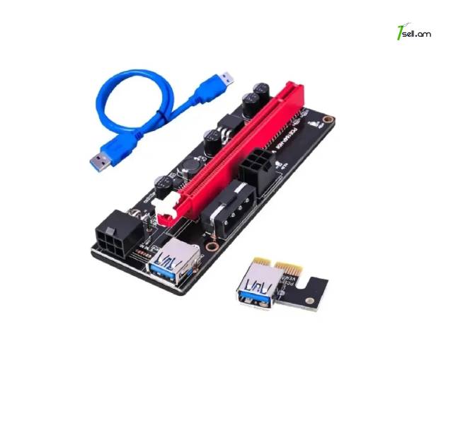 Райзер для майнинга PCE164P-NO3 PCI-E 1x to 16x extender riser cable for miner mining RECEIVER ресивер