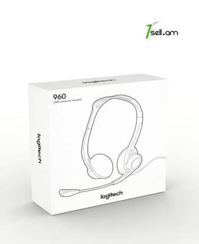 Միկրոֆոնով ականջակալներ Logitech 960 гарнитура наушники c микрофоном headset with microphone