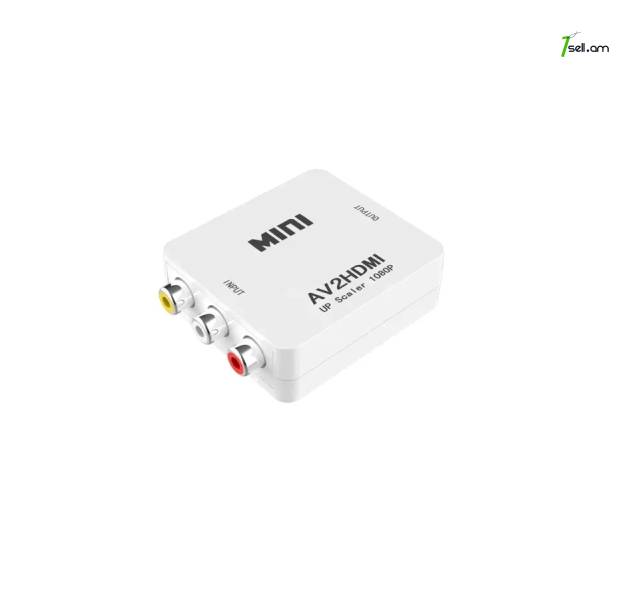 Video Converter AV (RCA) на HDMI վիդեո փոխարկիչ AV to HDMI փոխարկիչ адаптер scaler