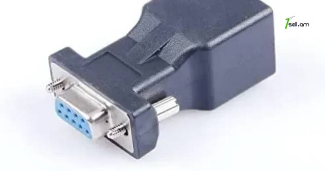 DB9 to RJ45 Serial Adapter (Female) to (Female) Ethernet Converter Compatible 9 Pin (Male) to (Female)