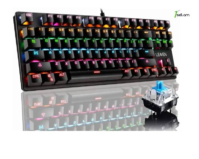 Խաղային RGB ստեղնաշար Клавиатура механическая игровая с подсветкой Leaven K550 keyboard