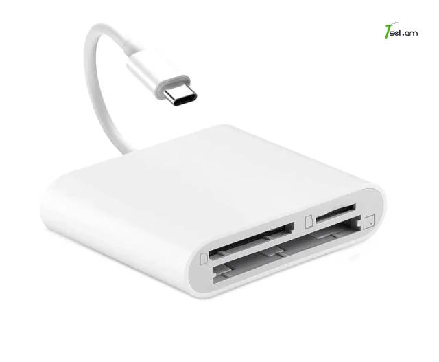 USB Type-C to 3in1 Card Reader Адаптер Ipad pro, Mac, Android, Laptop -ի համար Tanderbold USB-C