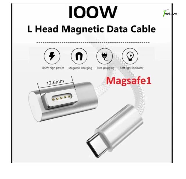 Magsafe 1 to PD TypeC 85W 60W 40W Apple Macbook Air Pro 1,8 м 18,5-20V 5A для моделей A1436 A1465 A1466