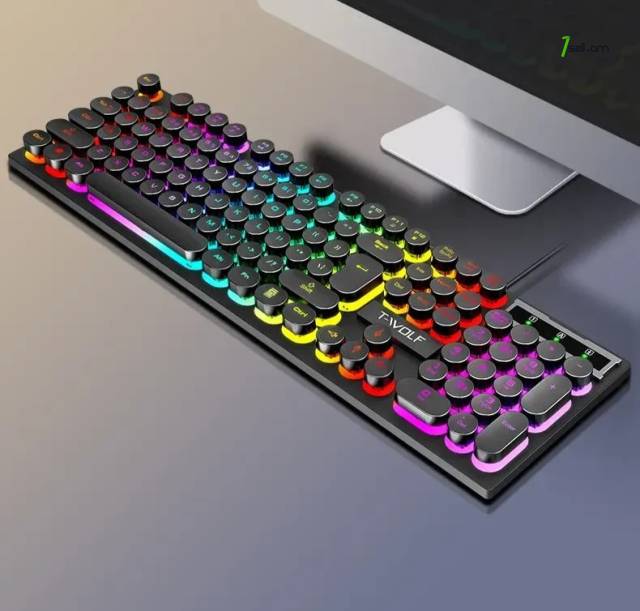 Խաղային RGB ստեղնաշար Клавиатура механическая игровая T-Wolf PlayFun pc keyboard USB