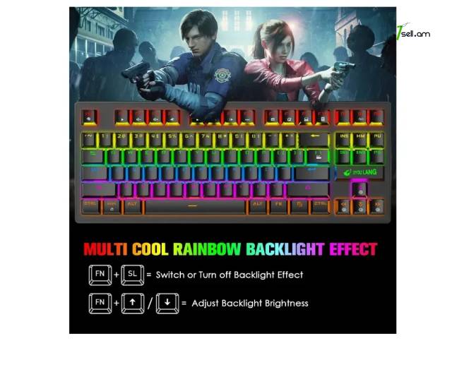 Խաղային RGB ստեղնաշար Клавиатура механическая игровая с подсветкой Leaven K550 keyboard