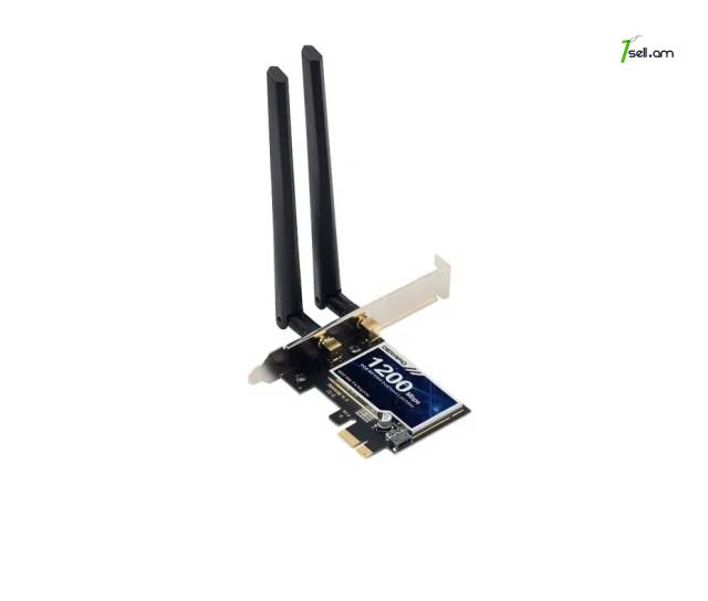 PCI-E Wi-Fi Adapter 2.4Ghz & 5GHz AC 1200MB/s 802.11ac WiFI քարտ PCI Express двухдиапазонный ցանցային քարտ