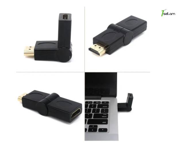 Adapter HDMI Male to HDMI Female Адаптер ադապտեր 180 աստիճան