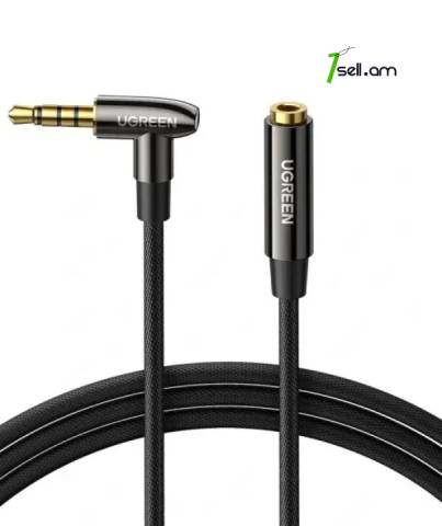 Urgeen AUDIO 90 երկարացնող AUX + micrafon լար - Угловой удлинитель 2м.3,5mm cable 4 contact 3 -audio + 1 M