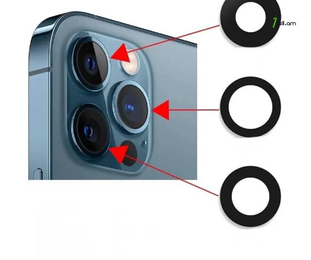 Apple iPhone 12 Pro Տեսախցիկի Ապակի