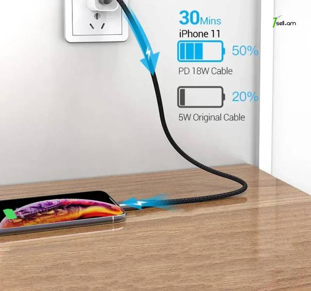 IPhone 14 13 12 Vention TypeC to Lightning լար 1մ.Кабель USB Type C к Lightning Быстрая зарядка pro max