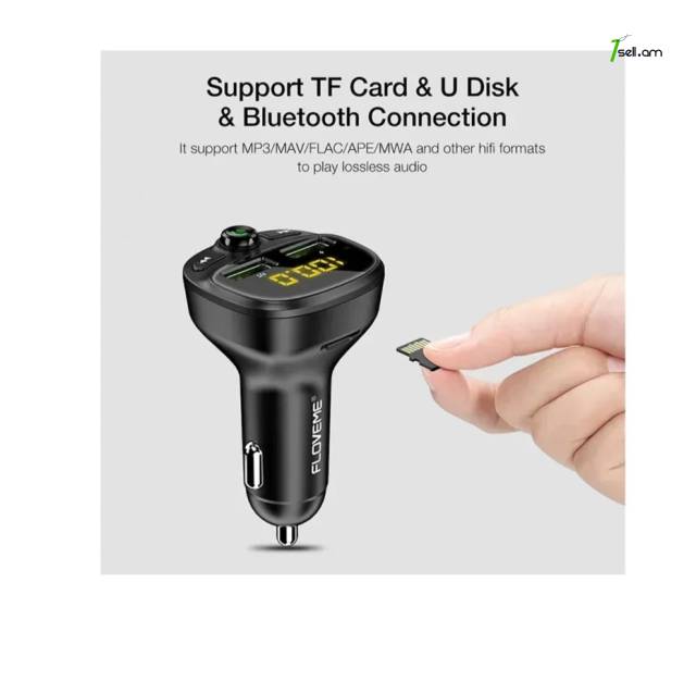 Floveme HY-87 Универсальный автомобильный Bluetooth Mp3 TF Card Car Charge FM Transmitter Modulator