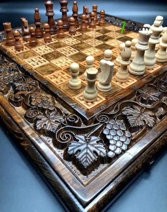 шахматы ручной работы  шахматы 3 в 1 շախմատ 3-ը 1-ում  carved chess set handmade chess set