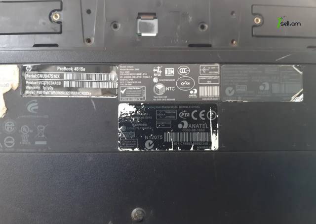 HP ProBook 4515s Նոթբուք notebook ноутбук պահեստամաս