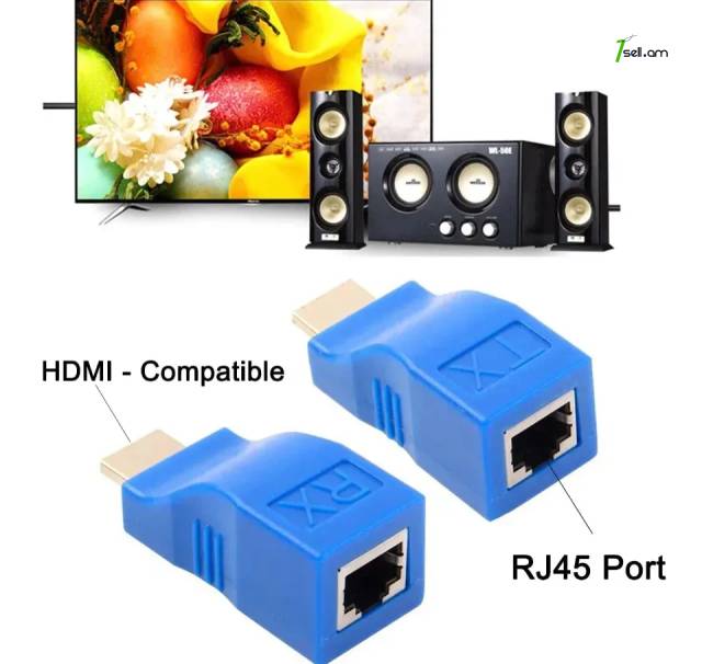HDMI Extender by cat Network Cable Extender Converter Конвертер Փոխարկիչ
