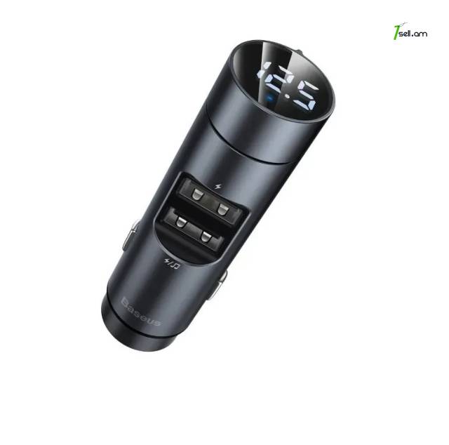 Ավտոմեքենայի FM հաղորդիչ (FM մոդուլատոր) Baseus Energy Column (BS-01) Bluetooth 5.0 MP3 модулатор Charger
