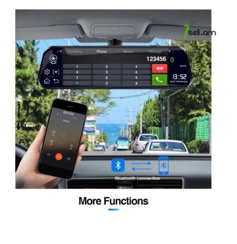 Зеркало с видеорегистратором E-ACE D13 4G WiFi GPS Андроид 8.1 две камеры Ավտոմեքենայի տեսախցիկ