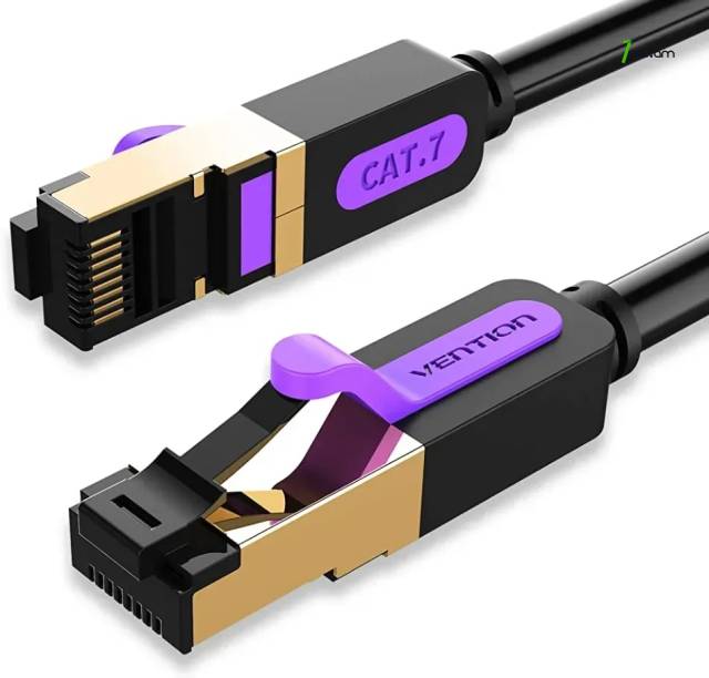 Cat7 GOLD 24K 10GBs Vention japan LAN cable FLAT TYPE RG45 CABEL կաբել մալուխ сетевой cat7