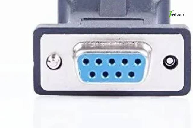 DB9 to RJ45 Serial Adapter (Female) to (Female) Ethernet Converter Compatible 9 Pin (Male) to (Female)