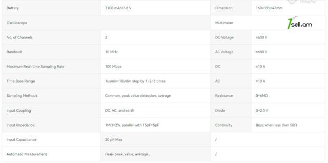 ISmartEV OM201 Двухканальный осциллограф и мультиметр