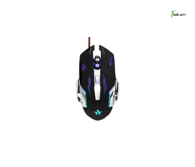 Gaming USB մկնիկ Гарнизон MG-710G PC խաղային մուկ 3200DPI RGB игровая мышка с подсветкой
