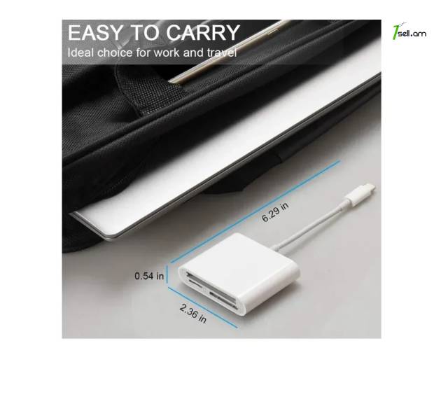 USB Type-C to 3in1 Card Reader Адаптер Ipad pro, Mac, Android, Laptop -ի համար Tanderbold USB-C