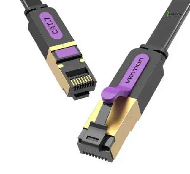 Cat7 GOLD 24K 10GBs Vention japan LAN cable FLAT TYPE RG45 CABEL կաբել մալուխ сетевой cat7