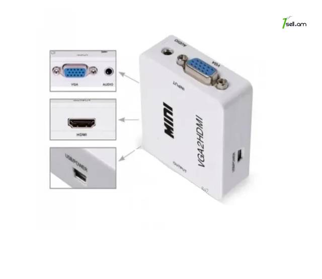 Video Converter VGA на HDMI վիդեո փոխարկիչ VGA դեպի HDMI վիդեո փոխարկիչ адаптер VGA to HDMI