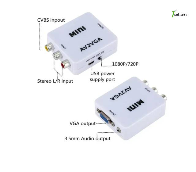 Video Converter AV2VGA վիդեո փոխարկիչ AV դեպի VGA վիդեո փոխարկիչ адаптер VGA to AV