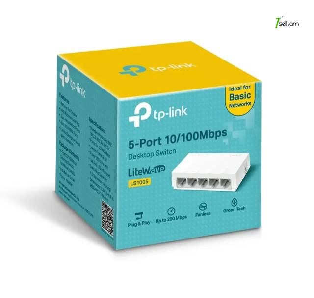 5-Port TP-LINK LS1005 Desktop Switch 10-100Mbps սվիչ свитч
