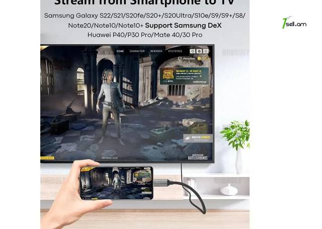 USB Type C to Display Port Premium 3մ cable Кабель USB C-DisplayPort на 165 Гц 8K 8K USB C to DisplayPort 1.4