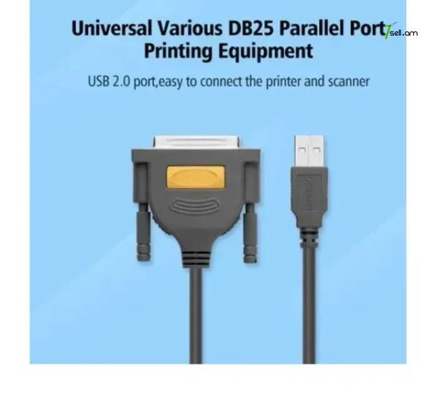 USB to COM (DB25) Ugreen Germany Premium кабель 1մ. cable լար 100% որակ Parallel Printer Cable для принт