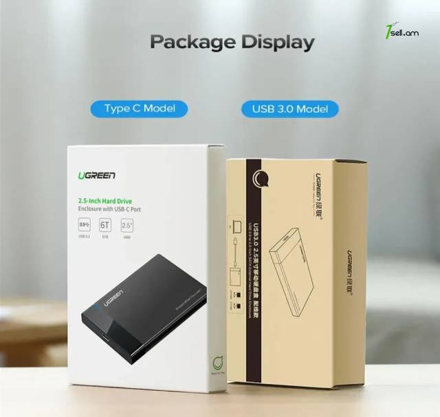 Ugreen USB 3.0 to notebook SATA HDD 2.5" - Կոշտ սկավառակի քեյս Корпус для жесткого диска case